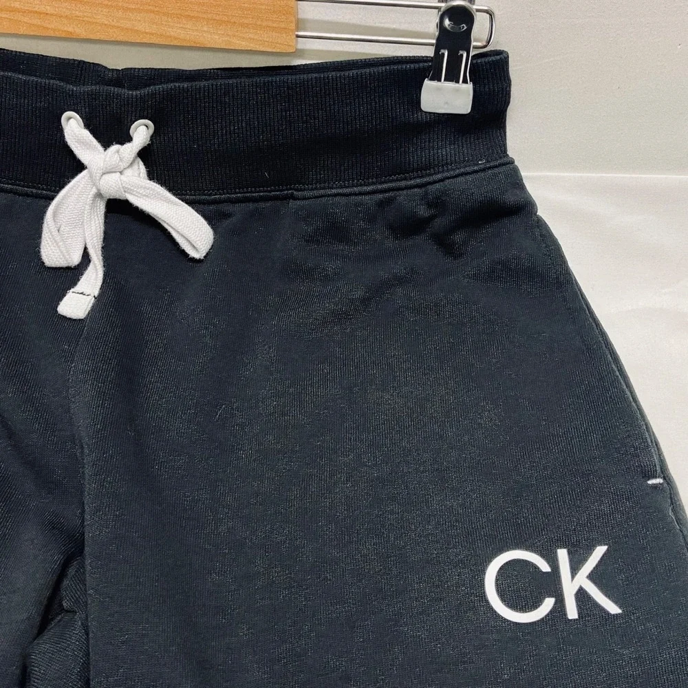 Calvin Klein Fleece Shorts Adult Small Black + CK Logo Cut Off Lounge Sleep Wear